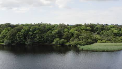 aerial - killarney national park and muckross lake, ireland, circle pan