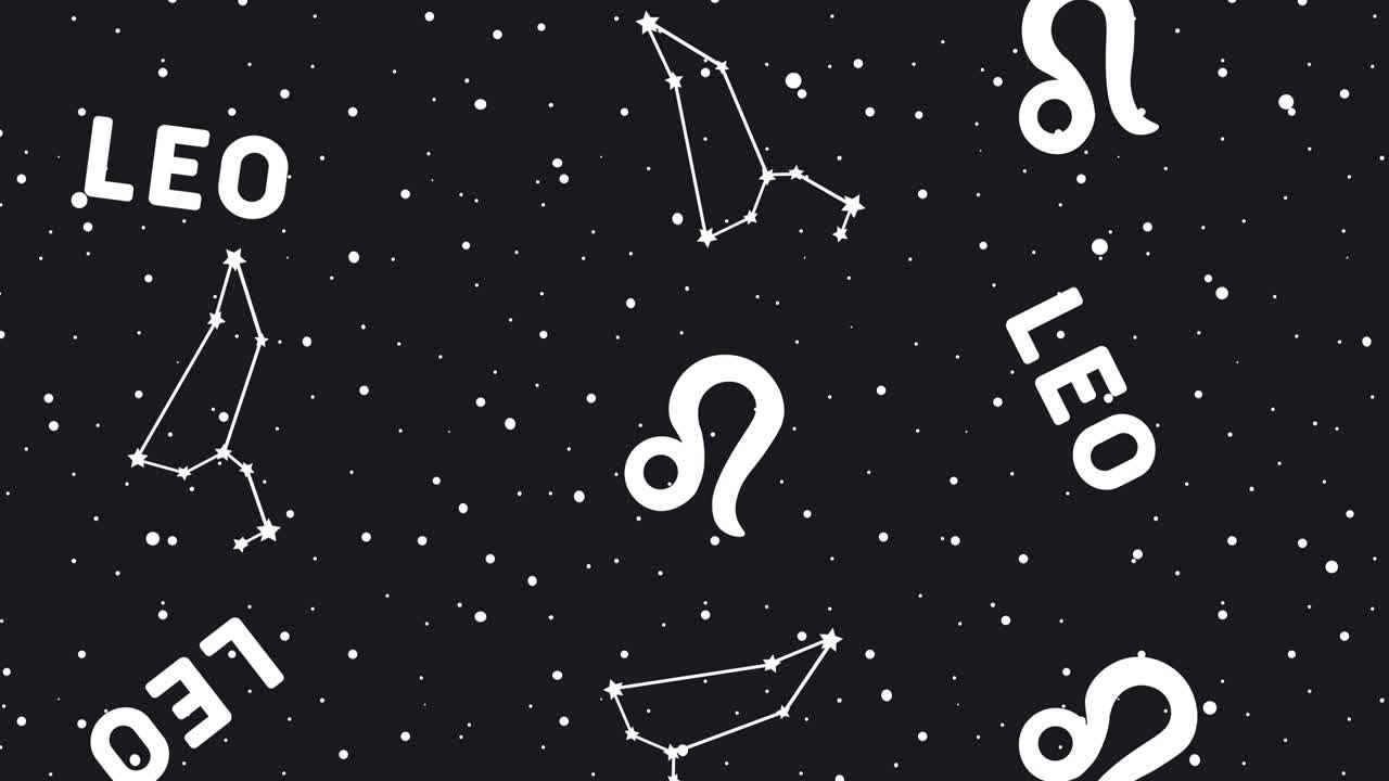 signos de león, fondo del zodiaco