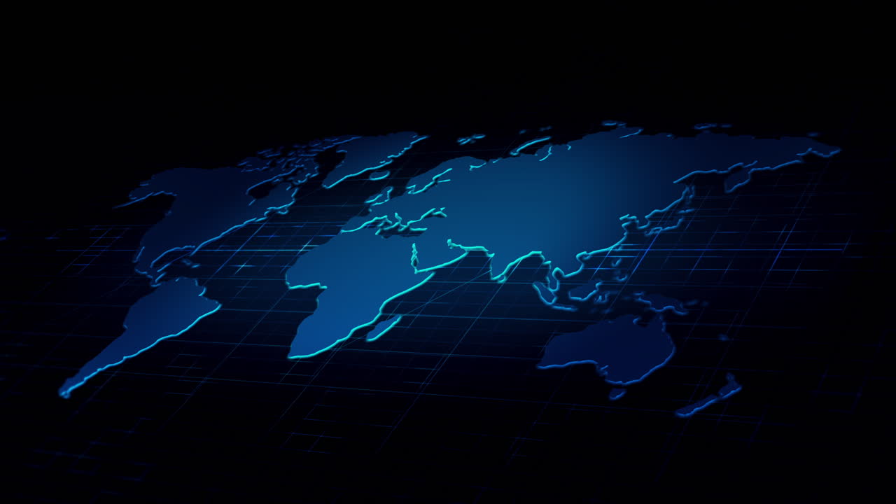 Global business network concept with connected world map illustrating international trade, corporate communication, digital economy, and cross-border business operations
