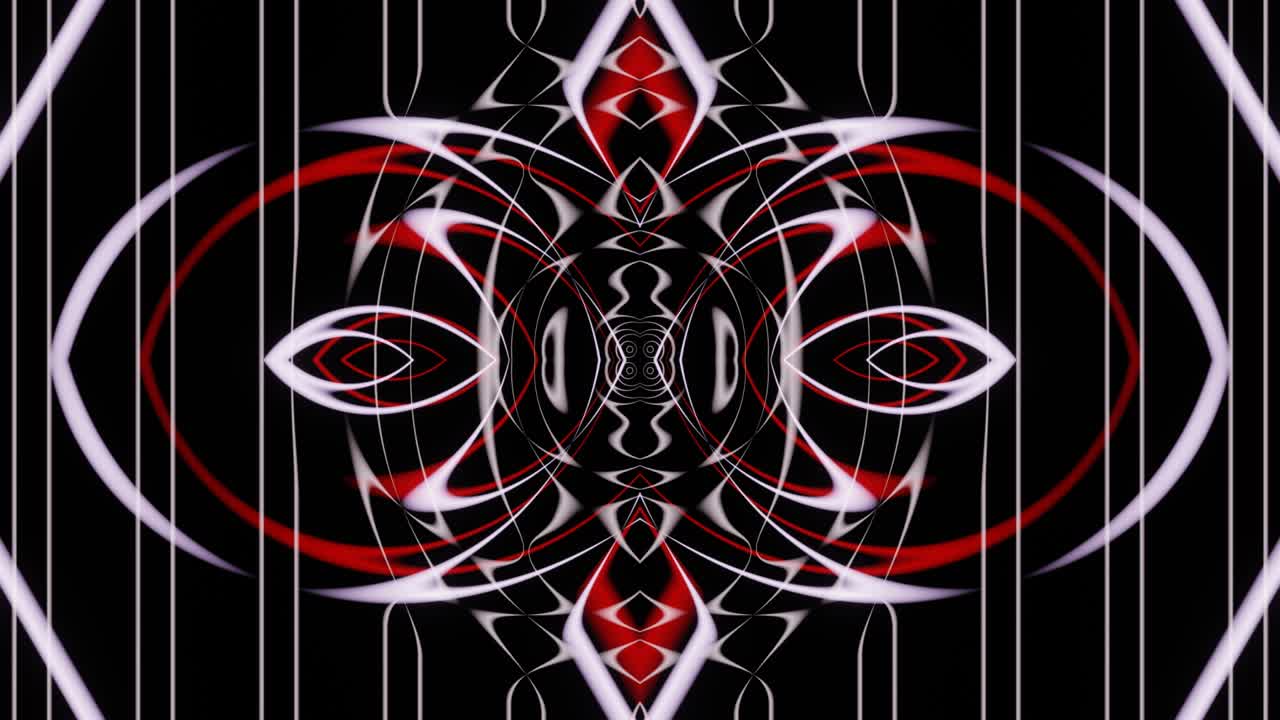 Looped abstraction of a red-white pattern