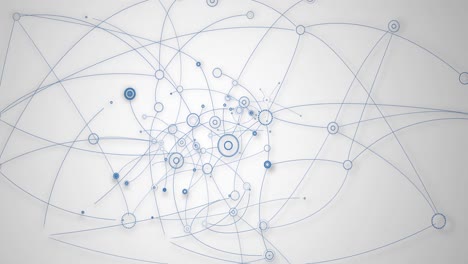 Animation-of-blue-network-of-connections-with-spots-over-grey-background