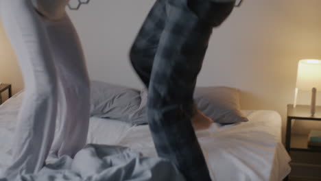 couple dancing in a bedroom