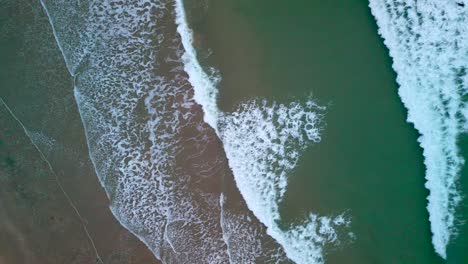 aerial wide shot of the sea on ireland's north coast