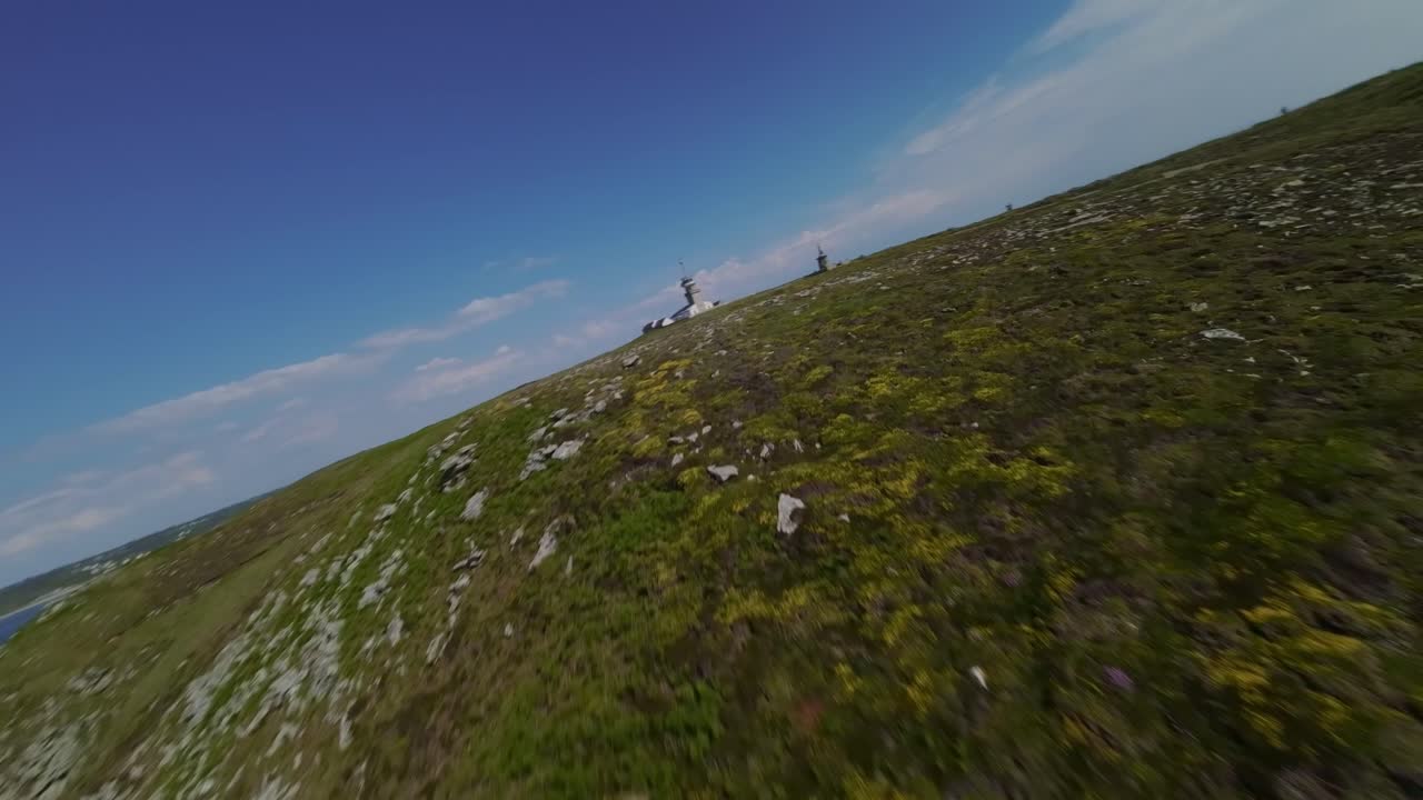 Drone Fly Over Promontory Pointe du Raz In Western Brittany, France. FPV Shot