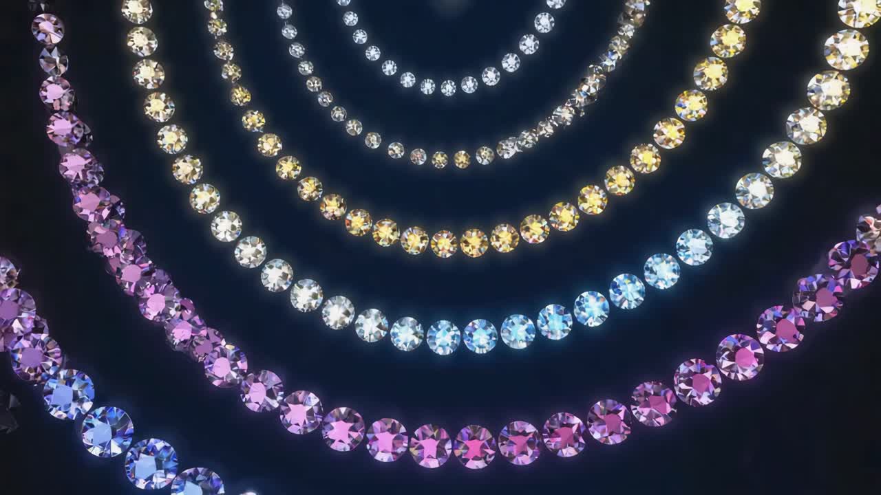 Abstract Sparkling Diamond Patterns on Dark Background