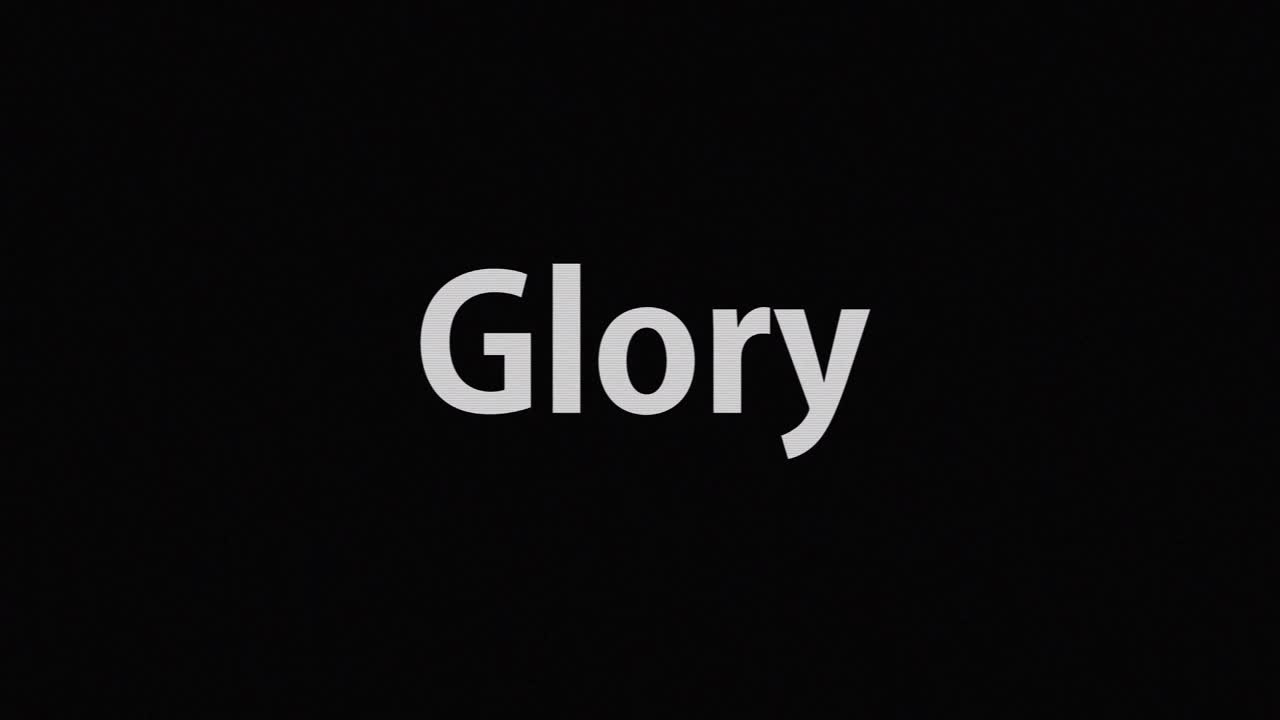 Glory text animation message motion graphics