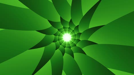 abstractas formas verdes en bucle naturaleza fondo de túnel hipnótico