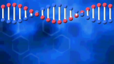 Animation-of-dna-strand-on-blue-background