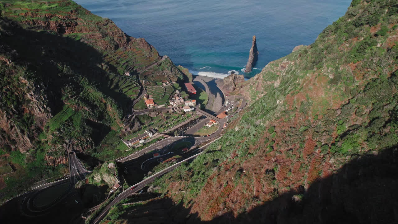 Dramatic Coastal Road Through Mountainous Terrain