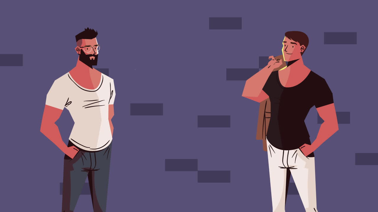 남자 모델, 말하는 캐릭터, 애니메이션