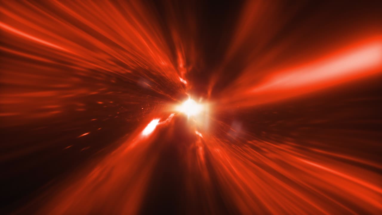 resplandor radial abstracto túnel de vórtice de malla de alambre dorado con luz de llamarada óptica central. 4k 3d renderización de bucle sin costuras fondo de malla futurista. textura de ciencia ficción abstracta con red de llamarada brillante giratoria.