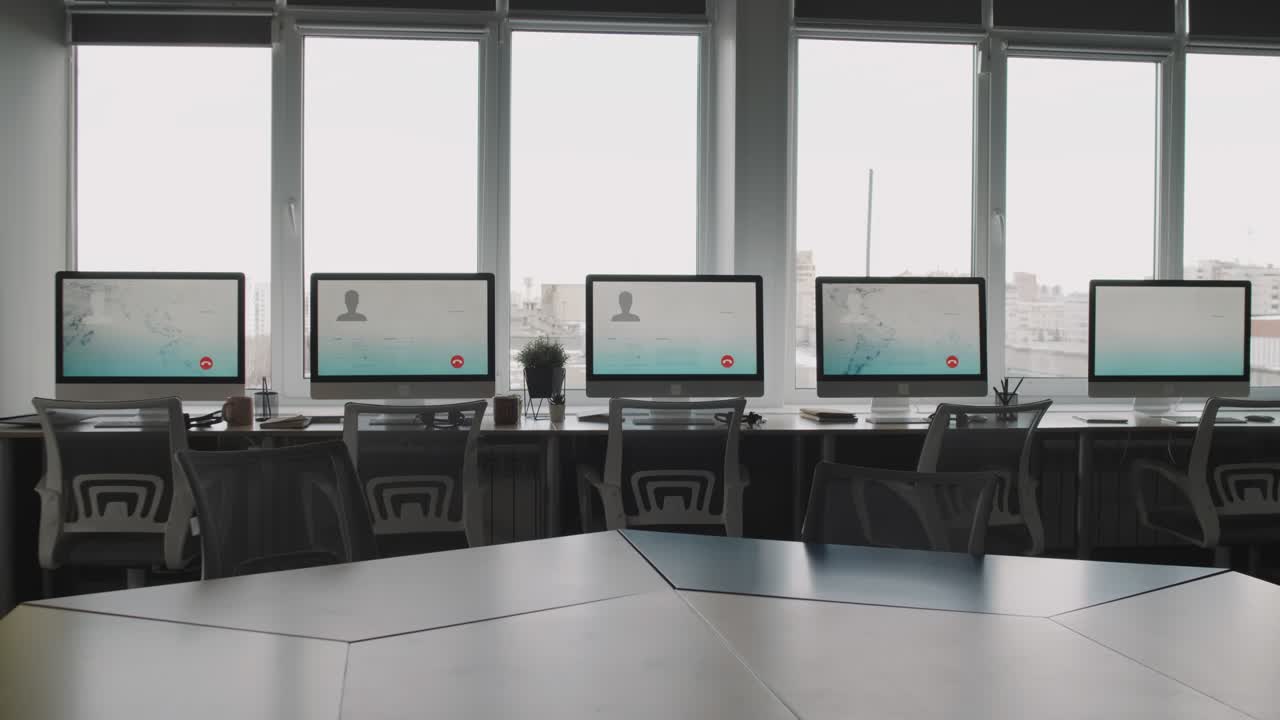 Call Center Office with No People