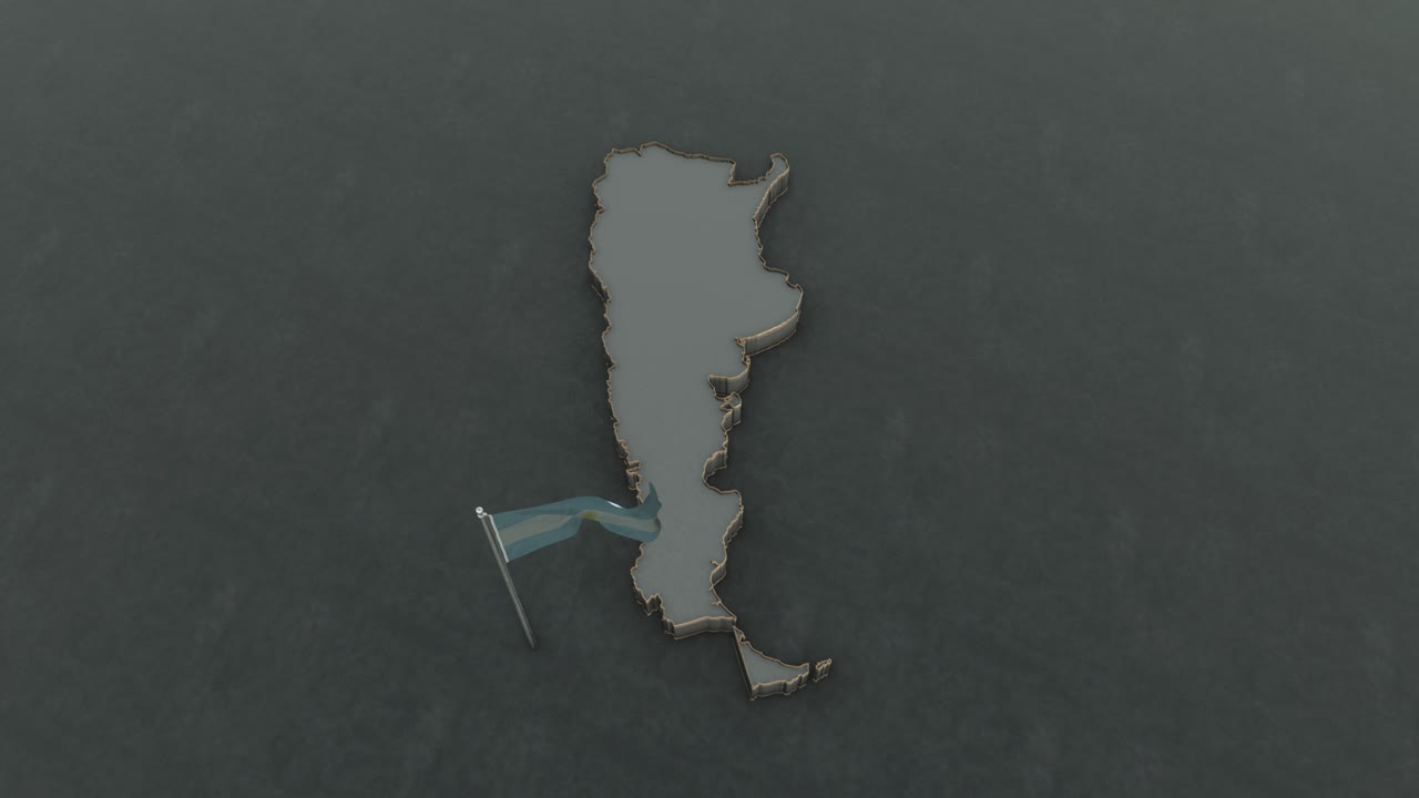 아르헨티나 지도와 발 배경 4k