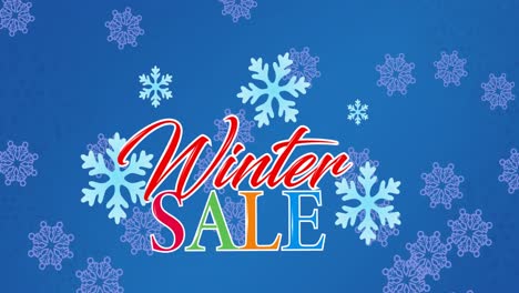 Animation-of-winter-sale-text-on-christmas-ball-over-stars