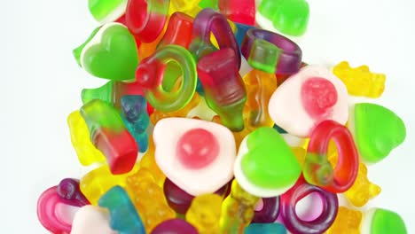 looking down at assorted candy mix