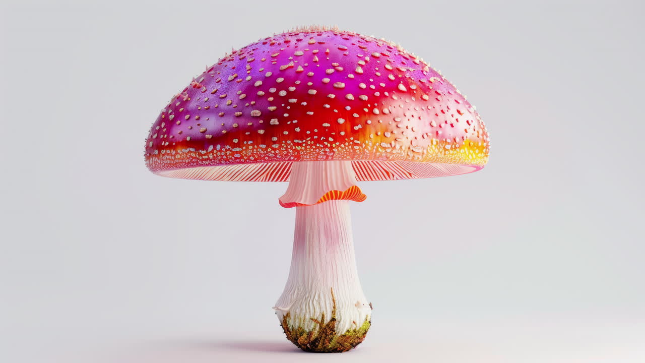 Psychedelic magic mushroom in forest made with AI