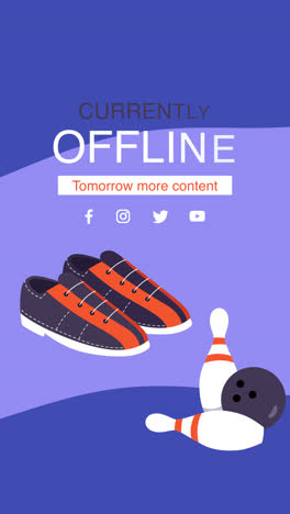 motion graphic of flat twitch background for bowling game