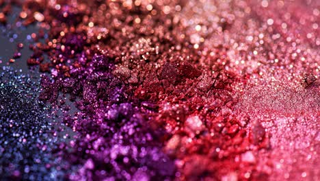 close-up of colorful eyeshadow pigments