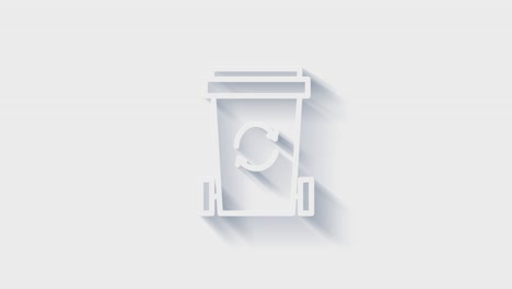 recycle l'icône de l'ombre. sauver la planète. animation avec rotation. graphismes en mouvement.