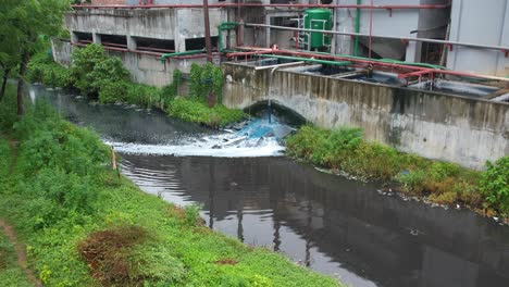 industrial effluent releasing in river