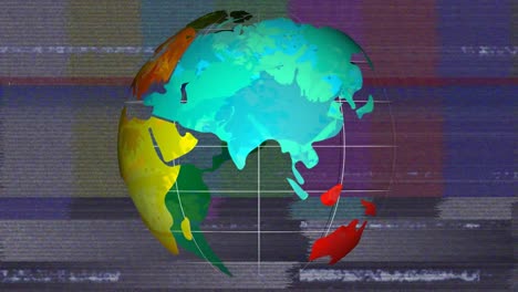 Animation-of-interference-over-colorful-globe