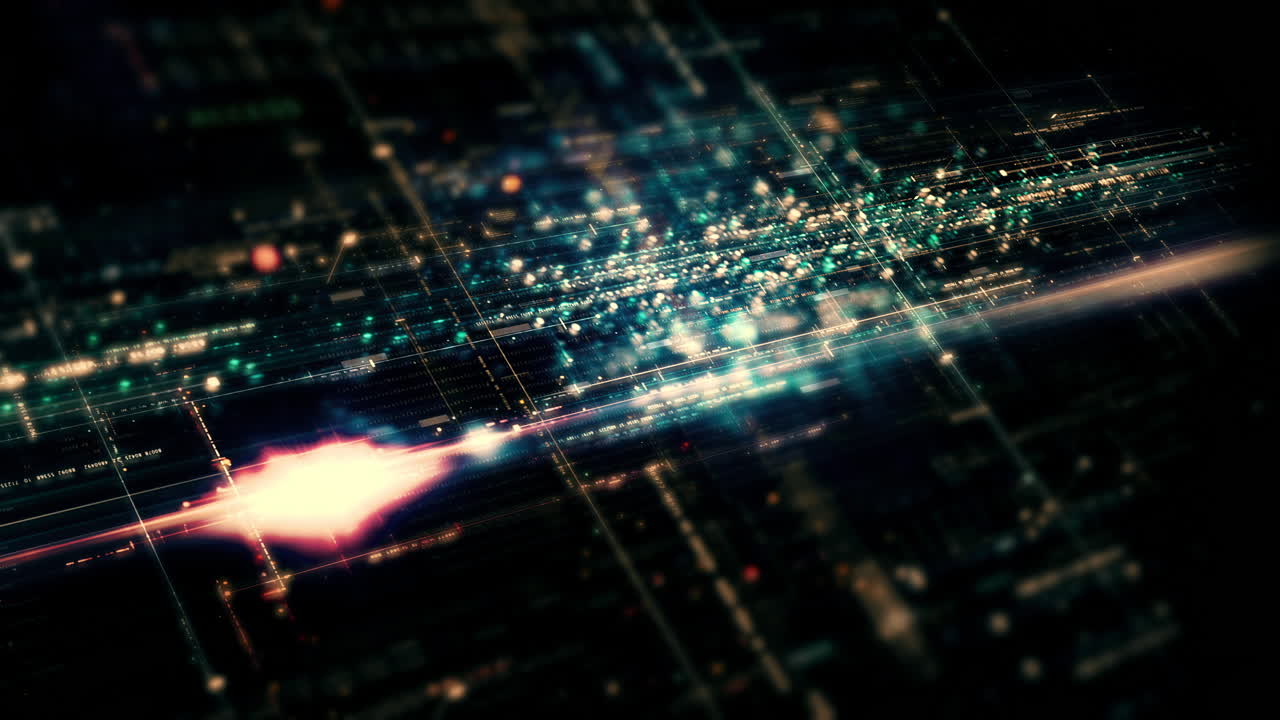 simulación avanzada de matrices de datos con un entorno digital de vanguardia con una visualización dinámica e inmersiva de las redes de información de matrices de datos interconectadas