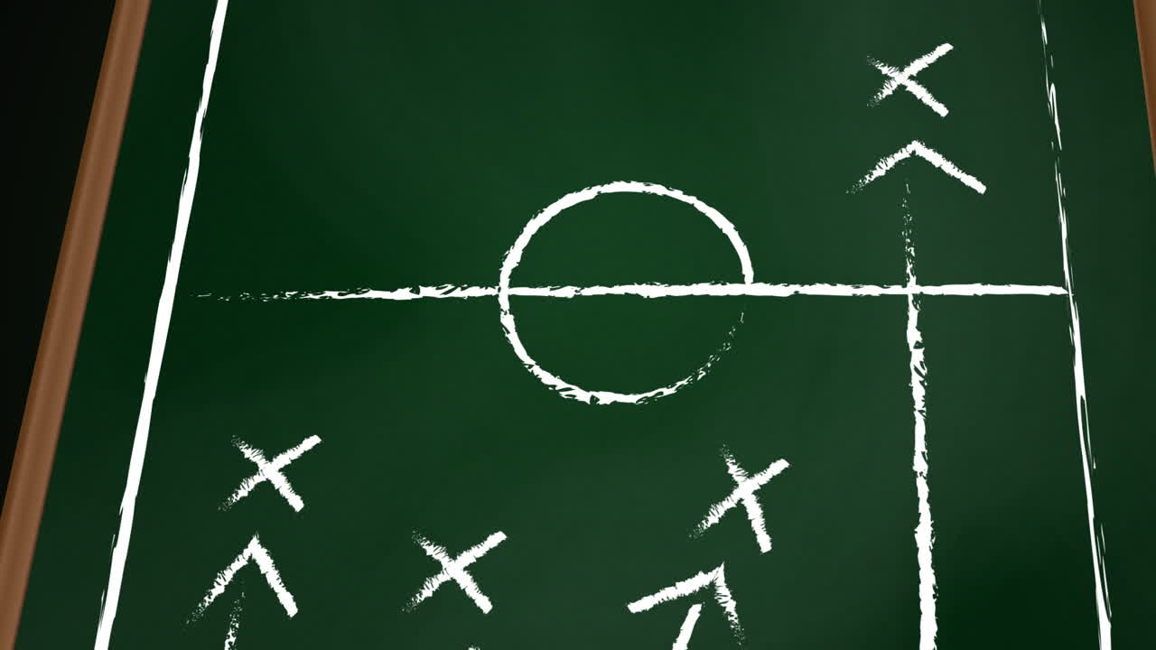 게임 플랜과 스포츠 필드의 애니메이션