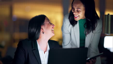 laptop, tablet and collaboration with business