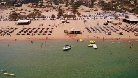 Leisure-Boat-And-Inflatable-Towable-At-The-Tsambika-Beach