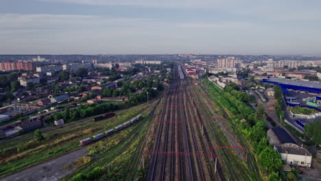 railroad track for freight trains