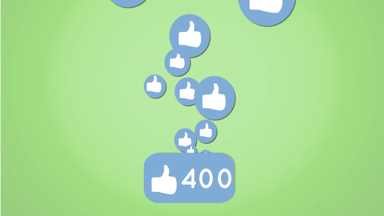 Like icons flying arround 4k