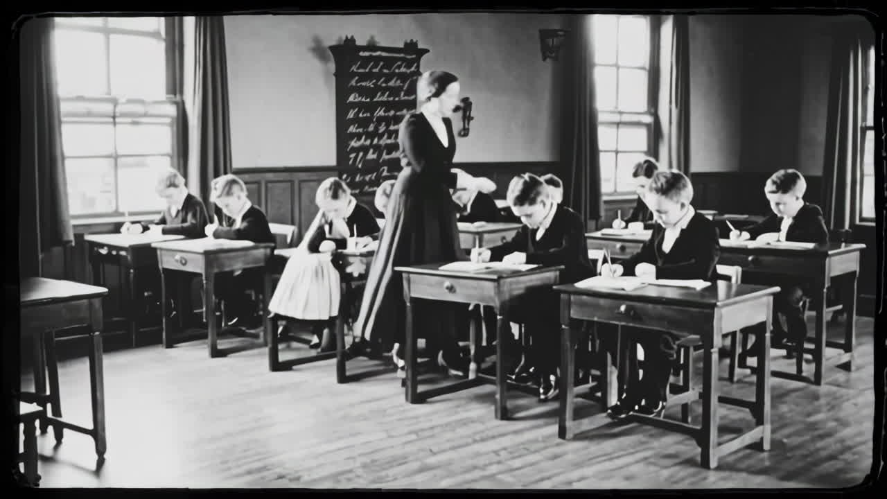 Vintage Classroom Scene
