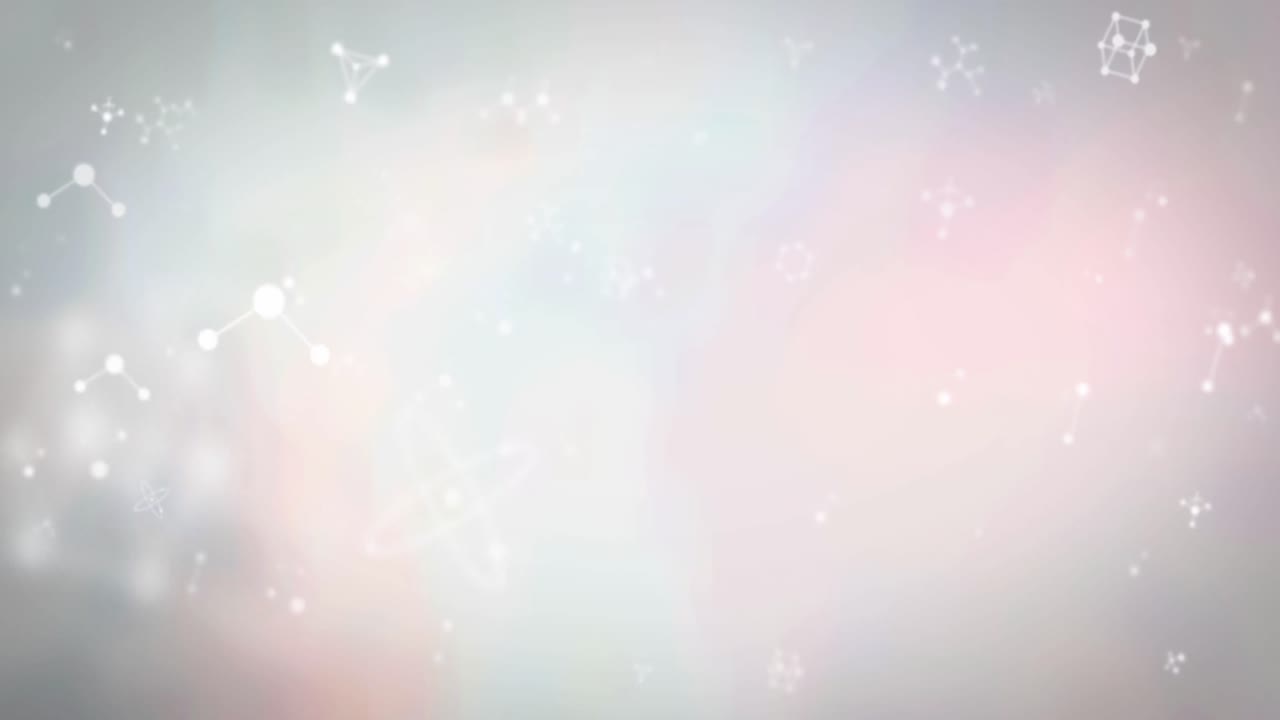 회색 배경에 연결의 여러 떨어지는 네트워크의 애니메이션