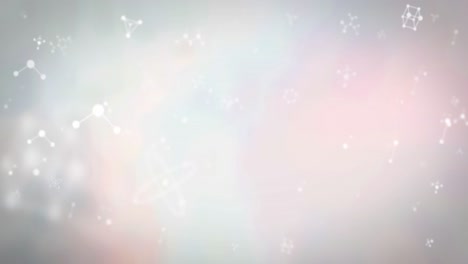 animación de múltiples redes de conexiones que caen sobre un fondo gris
