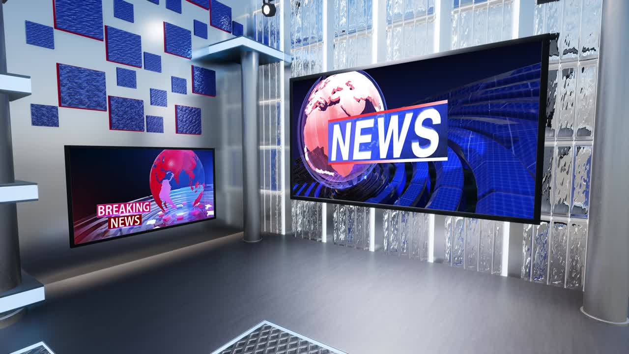 3D 가상 TV 스튜디오 뉴스