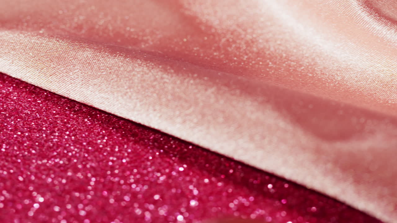 Pink glitter and fabric