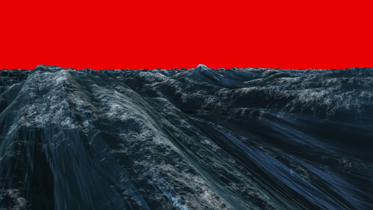 디지털로 생성된 푸른 바다 창