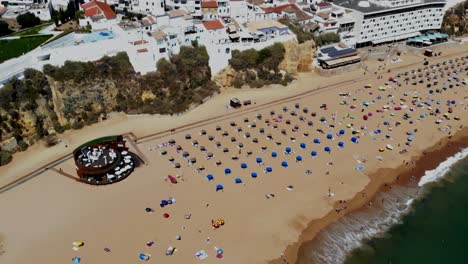 drone shot of beach