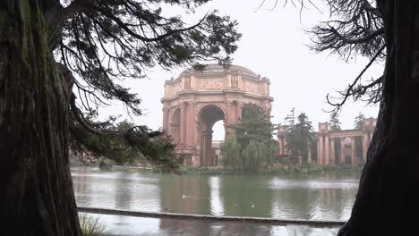 el palacio de bellas artes entre arboles