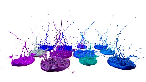 simulación de salpicaduras de tinta en un altavoz musical que reproduce música. 1