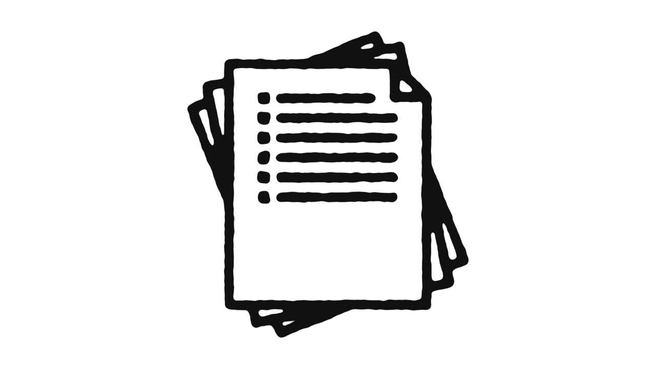 Exam Icon Animation Footage & Alpha Channel