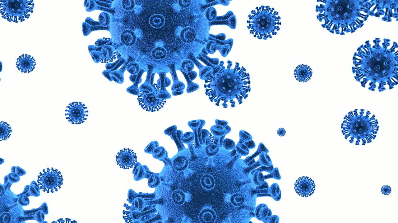 Animation of coronavirus covid19 3D background loop
