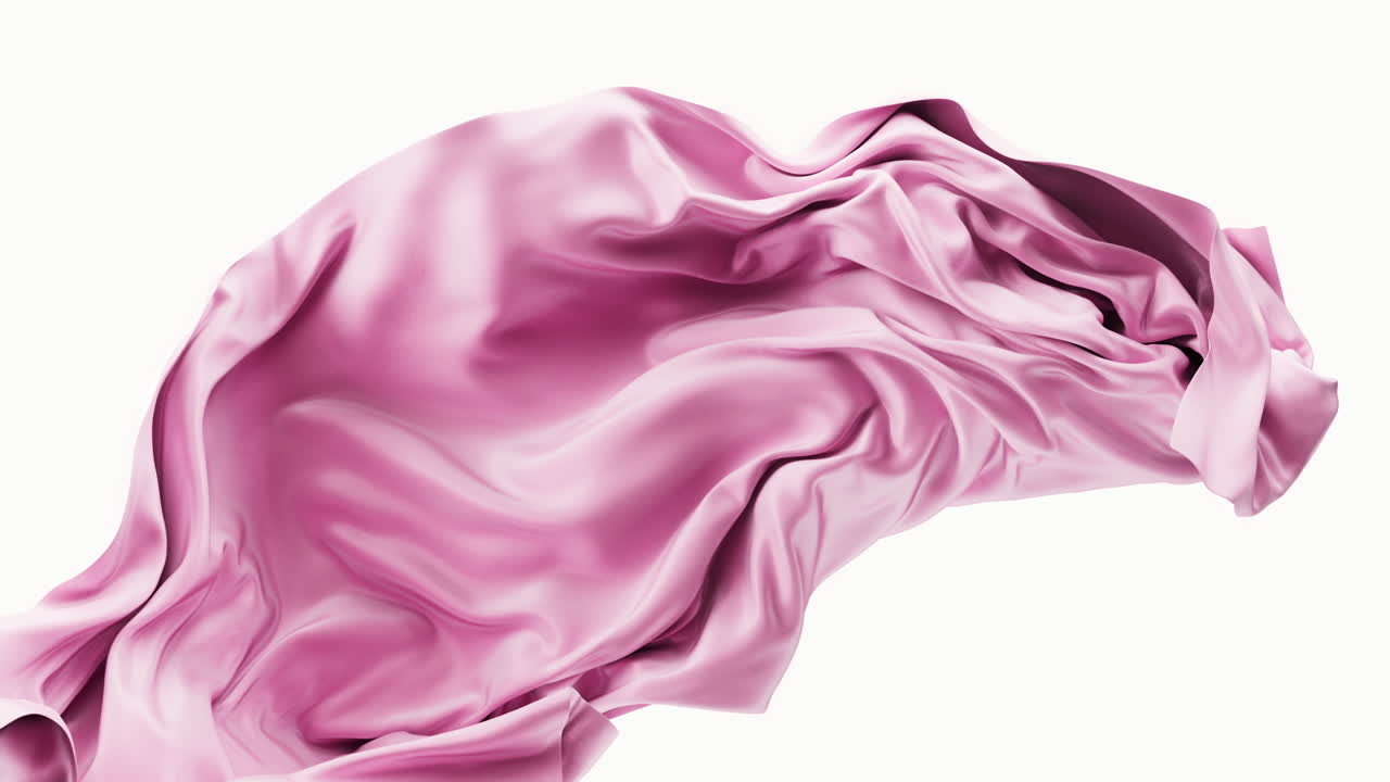 Flowing pink wave cloth background, 3d rendering.