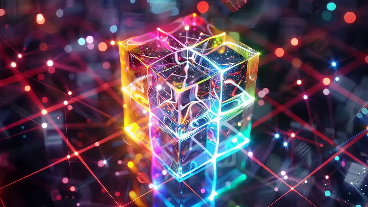 cubo brillante abstracto