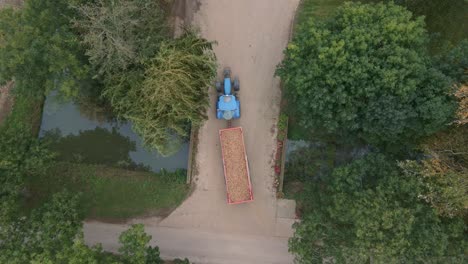 Tractor-transporting-potoe-harvest-birds-eye