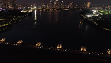 singapore skyline at night