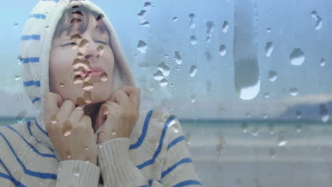 woman wearing a hoodie warming up