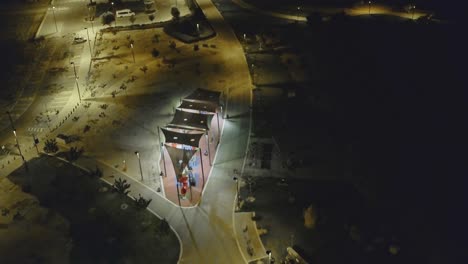 night in the city - aerial