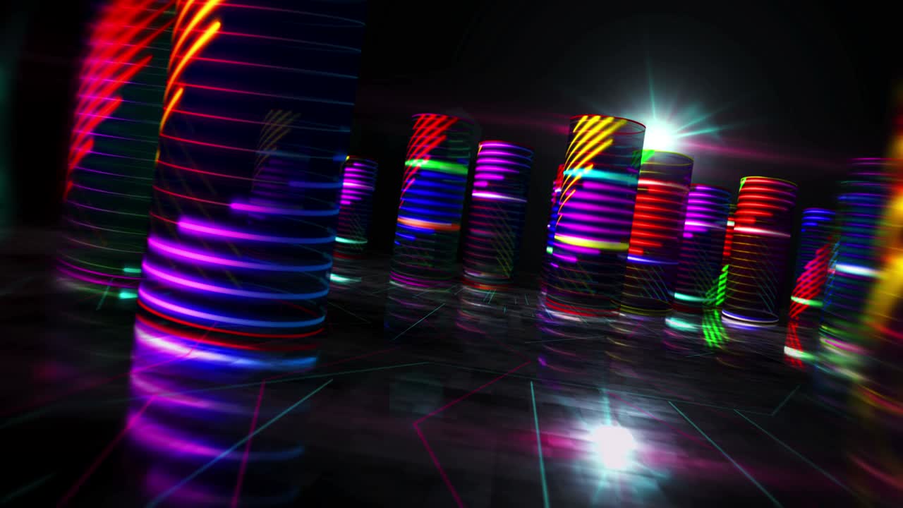 사이버 시티 루프 가능한 3d 애니메이션