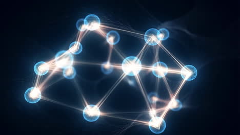 abstract glowing network of connected nodes